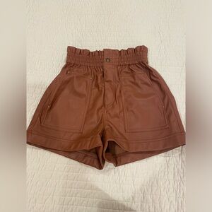 Zara faux leather shorts
